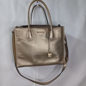 Michael Kors Gold Leather Tote Bag